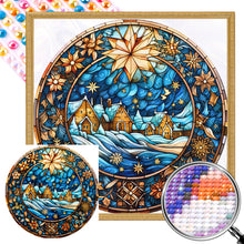 Load image into Gallery viewer, AB Diamond Painting - Full Round - Snow town glass art (40*40CM)
