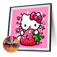 Load image into Gallery viewer, AB Diamond Painting - Full Round - strawberry hello kitty (30*30CM)
