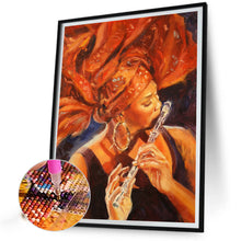 Load image into Gallery viewer, AB Diamond Painting - Full Round - woman playing musical instrument (35*50CM)
