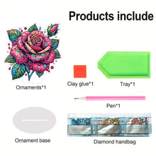 Load image into Gallery viewer, Flower Special Shaped Diamond Painting Tabletop Ornaments Kit Home Table Decor
