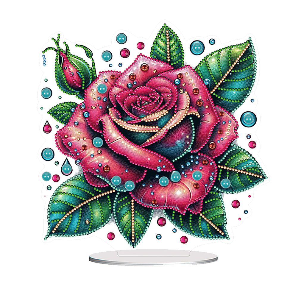 Flower Special Shaped Diamond Painting Tabletop Ornaments Kit Home Table Decor