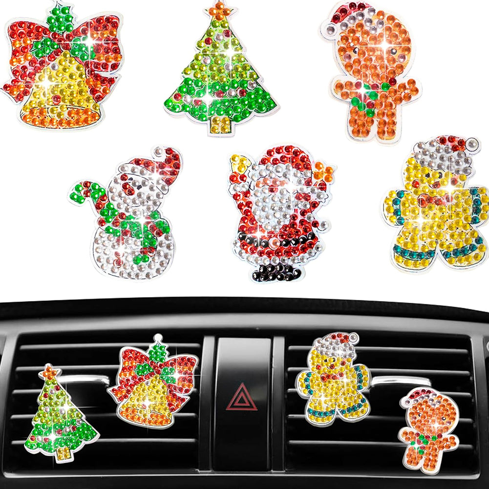 6Pcs Animal Diamond Painting Car Air Vent Clips Diamond Painting Car Inter Decor