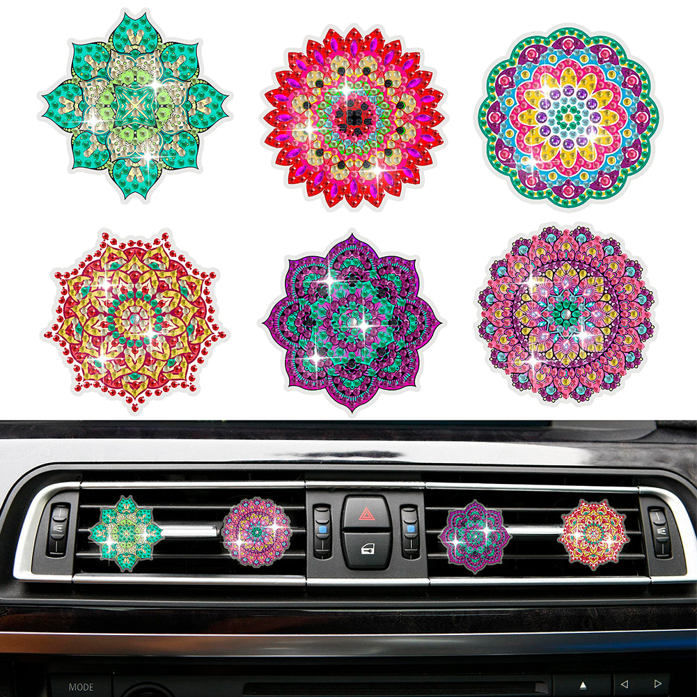 6Pcs Animal Diamond Painting Car Air Vent Clips Diamond Painting Car Inter Decor
