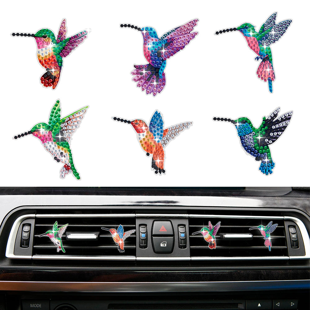 6Pcs Animal Diamond Painting Car Air Vent Clips Diamond Painting Car Inter Decor