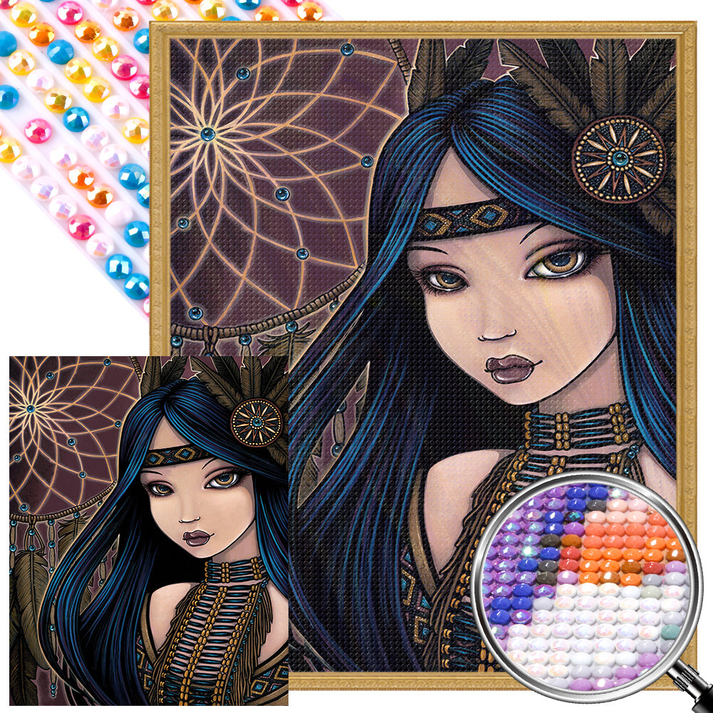 AB Diamond Painting - Full Round - wizard girl (40*50CM)