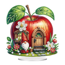 Load image into Gallery viewer, Acrylic Special Shaped Apple House Diamond Painting Desktop Art Ornaments Kit
