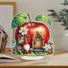 Load image into Gallery viewer, Acrylic Special Shaped Apple House Diamond Painting Desktop Art Ornaments Kit
