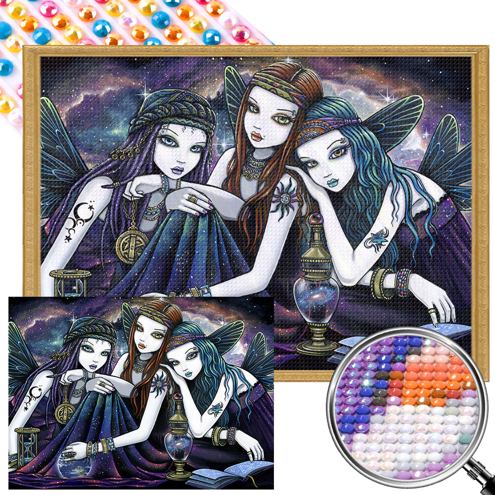 AB Diamond Painting - Full Round - magic fairies (55*40CM)