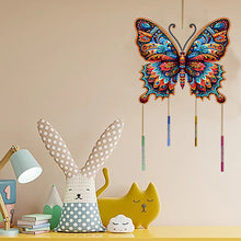 Load image into Gallery viewer, Double Sided Special Shape Butterfly Diamond Art Painting Wind Bell Hanging Sign
