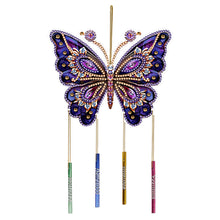 Load image into Gallery viewer, Double Sided Special Shape Butterfly Diamond Art Painting Wind Bell Hanging Sign
