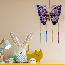 Load image into Gallery viewer, Double Sided Special Shape Butterfly Diamond Art Painting Wind Bell Hanging Sign

