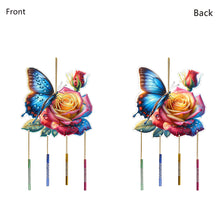 Load image into Gallery viewer, Double Sided Special Shape Butterfly Diamond Art Painting Wind Bell Hanging Sign
