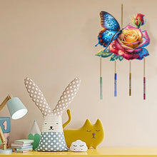 Load image into Gallery viewer, Double Sided Special Shape Butterfly Diamond Art Painting Wind Bell Hanging Sign
