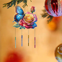 Load image into Gallery viewer, Double Sided Special Shape Butterfly Diamond Art Painting Wind Bell Hanging Sign
