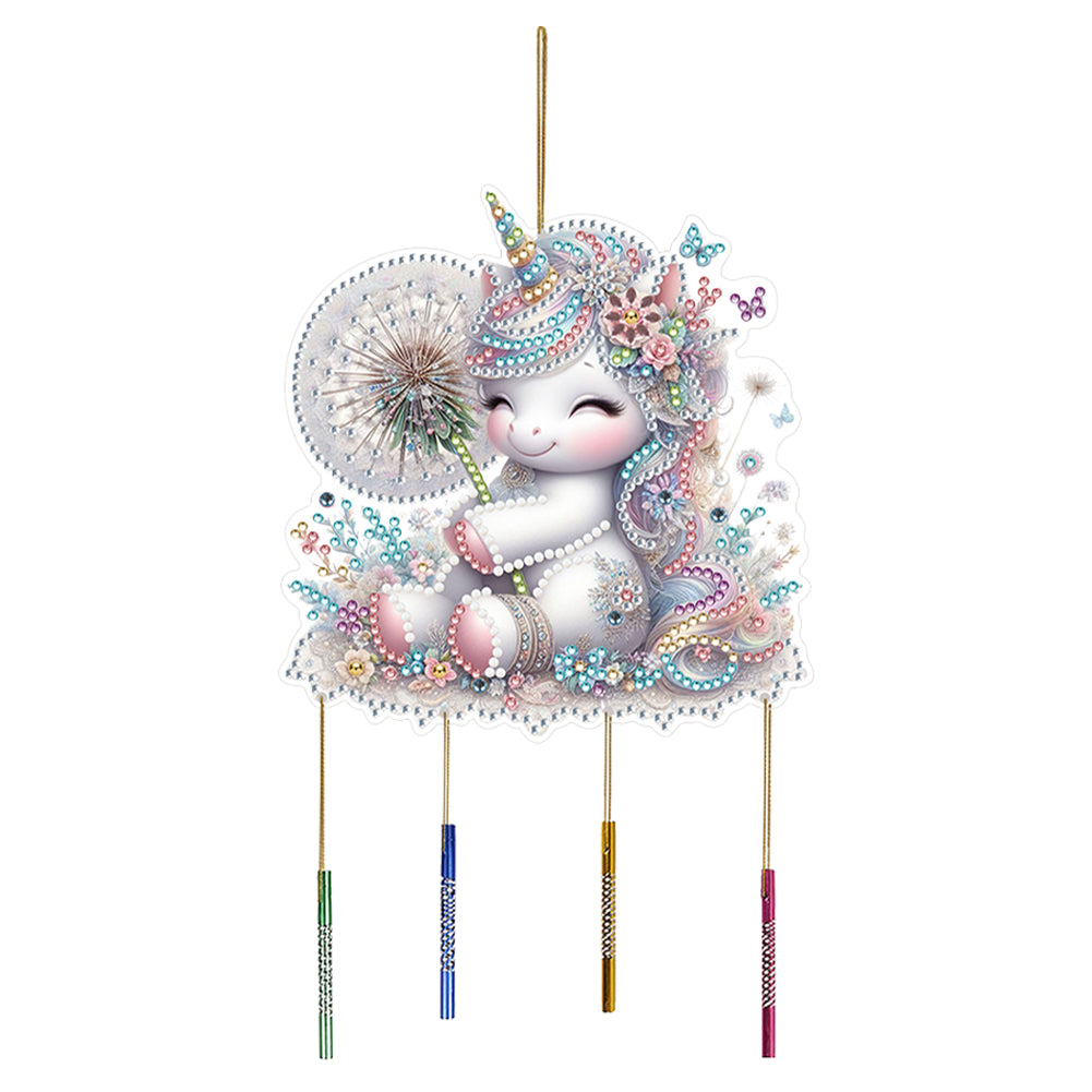 Cartoon Diamond Art Sun Catcher Double Sided DIY Crystal Wind Chimes Pendant Kit