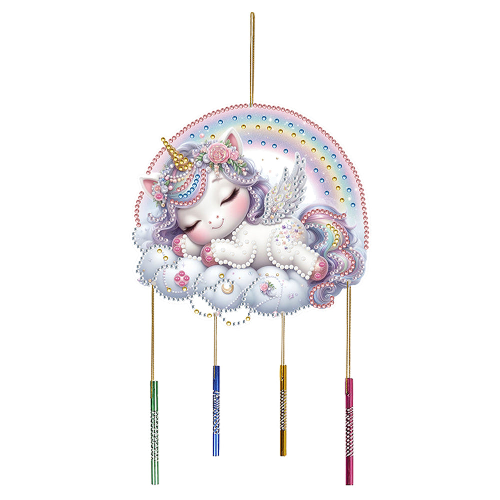 Cartoon Diamond Art Sun Catcher Double Sided DIY Crystal Wind Chimes Pendant Kit