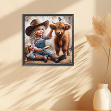 Load image into Gallery viewer, Diamond Painting - Full Round - cowgirl (30*30CM)
