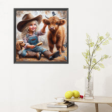 Load image into Gallery viewer, Diamond Painting - Full Round - cowgirl (30*30CM)
