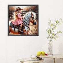 Load image into Gallery viewer, Diamond Painting - Full Round - cowgirl (30*30CM)
