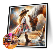 Load image into Gallery viewer, Diamond Painting - Full Round - cowgirl (30*30CM)
