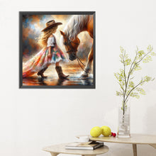 Load image into Gallery viewer, Diamond Painting - Full Round - cowgirl (30*30CM)
