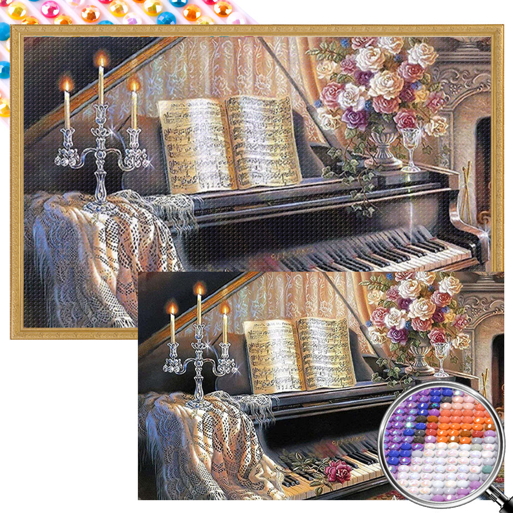 AB Diamond Painting - Full Round - classical piano (80*50CM)