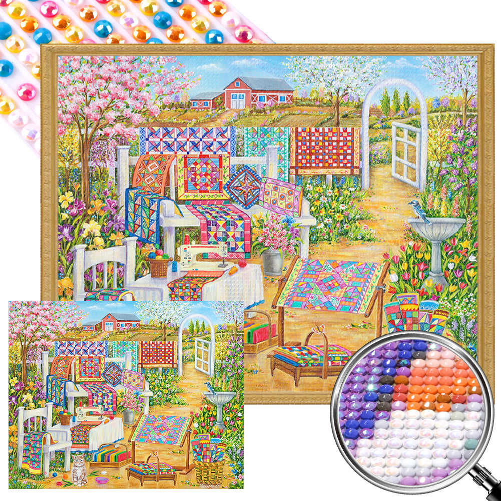 AB Diamond Painting - Full Round - Small courtyard scenery (50*40CM)