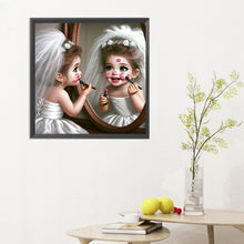 Load image into Gallery viewer, Diamond Painting - Full Round - girl with makeup (30*30CM)
