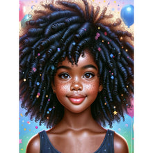 Load image into Gallery viewer, Diamond Painting - Full Round - afro girl (30*40CM)
