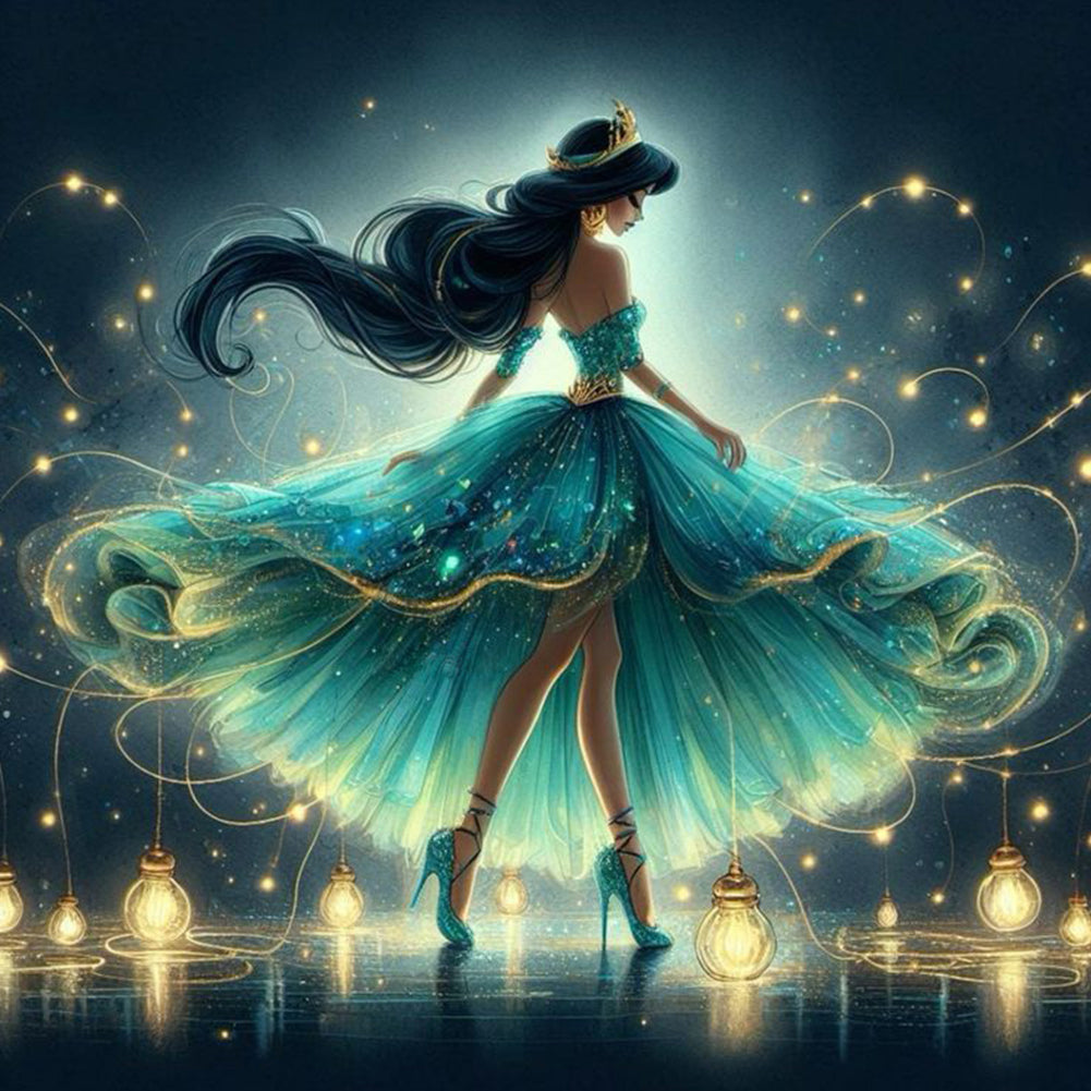 Diamond Painting - Full Round - dancing princess jasmine (40*40CM)