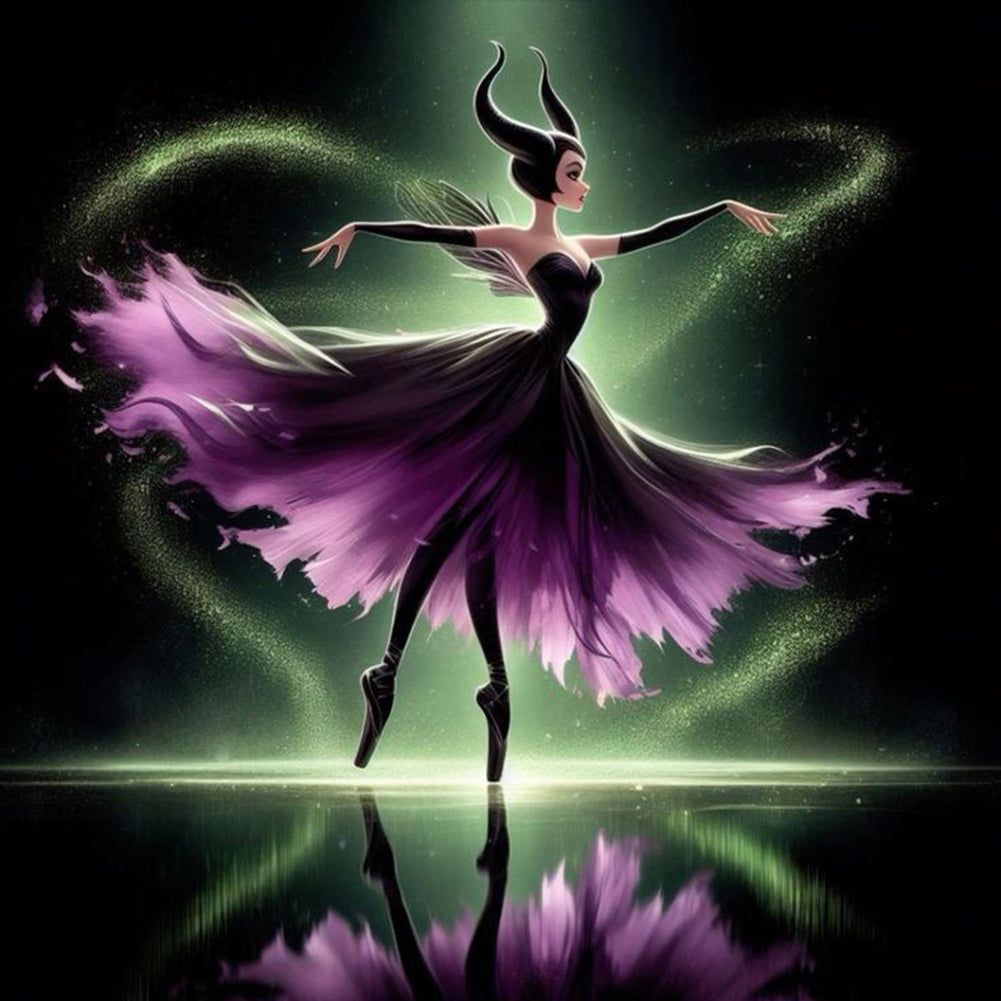 Diamond Painting - Full Round - dancing maleficent queen (40*40CM)