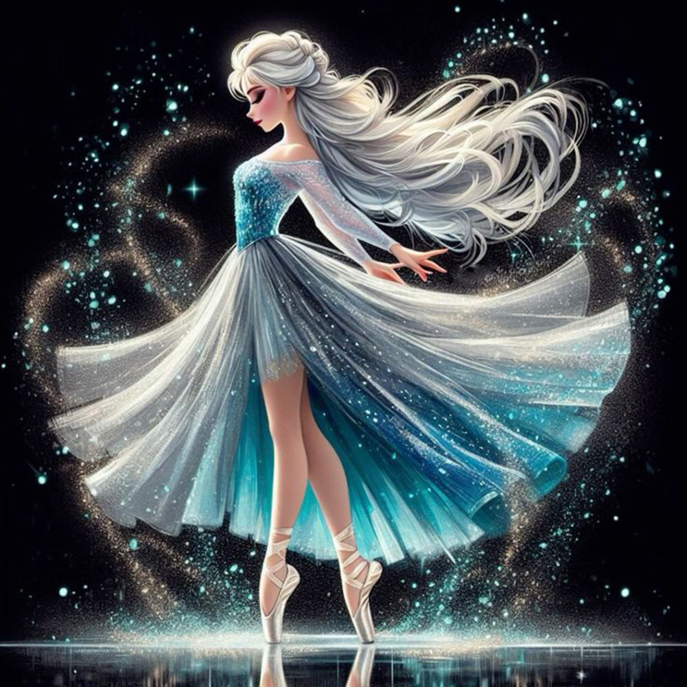 Diamond Painting - Full Round - dancing princess elsa (40*40CM)