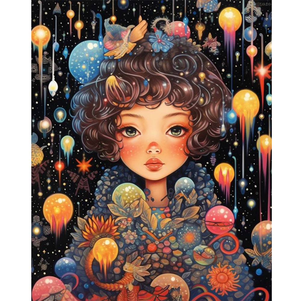 Diamond Painting - Full Round - ethereal girl (40*50CM)