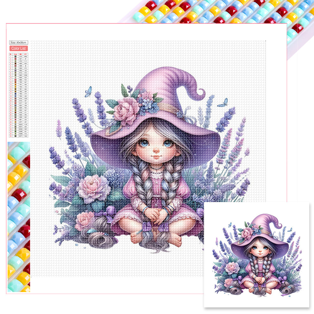Diamond Painting - Full Square - lavender girl (30x30CM)
