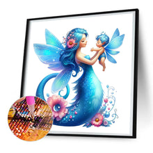 Load image into Gallery viewer, Diamond Painting - Full Round - blue butterfly mother and child (30*30CM)

