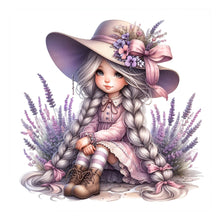 Load image into Gallery viewer, Diamond Painting - Full Round - lavender girl (30*30CM)
