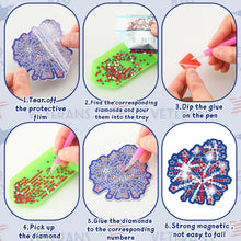 Load image into Gallery viewer, 12Pcs American Flag Diamond Painting Refrigerator Magnets Diamond Art Kits
