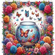 Load image into Gallery viewer, Diamond Painting - Full Round - butterflies and flowers (30*30CM)
