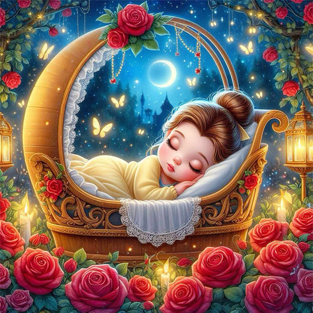 Diamond Painting - Full Round - sleeping princess belle (40*40CM)