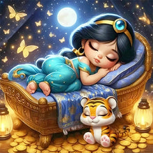 Load image into Gallery viewer, Diamond Painting - Full Round - sleeping princess jasmine (40*40CM)
