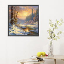 Load image into Gallery viewer, Diamond Painting - Full Round - snow scene (30*30CM)
