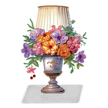Load image into Gallery viewer, Flower Lamp Special Shaped Colorful Desktop Diamond Art Kits Bedroom Table Decor
