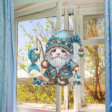 Load image into Gallery viewer, Acrylic Gnome Diamond Painting Home Decor Rhinestone Diamond Art Window Pendants
