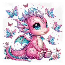 Load image into Gallery viewer, Diamond Painting - Partial Special Shaped - Butterflies and dragons (30*30CM)
