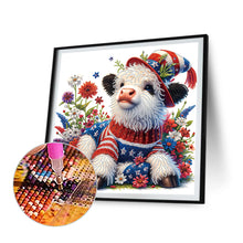 Load image into Gallery viewer, Diamond Painting - Partial Special Shaped - independence day white cow (40*40CM)
