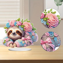 Load image into Gallery viewer, Acrylic Flower Sloth Parrot Cat Dragon Table Top Diamond Painting Ornament Kits
