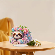 Load image into Gallery viewer, Acrylic Flower Sloth Parrot Cat Dragon Table Top Diamond Painting Ornament Kits
