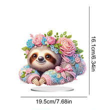 Load image into Gallery viewer, Acrylic Flower Sloth Parrot Cat Dragon Table Top Diamond Painting Ornament Kits
