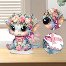 Load image into Gallery viewer, Acrylic Flower Sloth Parrot Cat Dragon Table Top Diamond Painting Ornament Kits
