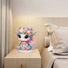 Load image into Gallery viewer, Acrylic Flower Sloth Parrot Cat Dragon Table Top Diamond Painting Ornament Kits
